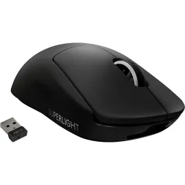 Logitech G PRO X SUPERLIGHT Wireless Gaming Mouse, Ultra-Lightweight, HERO 25K Sensor, 25,600 DPI, 5 Programmable Buttons, Long Battery Life, Compatible with PC / Mac - Black