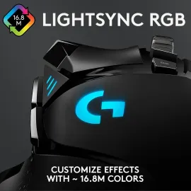Logitech G502 HERO High Performance Wired Gaming Mouse, HERO 25K Sensor, 25,600 DPI, RGB, Adjustable Weights, 11 Programmable Buttons, On-Board Memory, PC / Mac