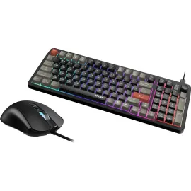MSI Forge GK110 & GM320 Combo - Gaming Keyboard & Mouse Set, Membrane Switches, 1.5m USB-A to C (detachable), Adjustable 12.8K DPI, RGB