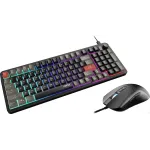 MSI Forge GK110 & GM320 Combo - Gaming Keyboard & Mouse Set, Membrane Switches, 1.5m USB-A to C (detachable), Adjustable 12.8K DPI, RGB