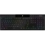Corsair K100 AIR Wireless RGB Mechanical Gaming Keyboard - Ultra-Thin, Sub-1ms Slipstream , Low-Latency Bluetooth, Cherry MX Ultra Low Profile Keyswitches - NA Layout, QWERTY - Black
