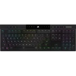 Corsair K100 AIR Wireless RGB Mechanical Gaming Keyboard - Ultra-Thin, Sub-1ms Slipstream , Low-Latency Bluetooth, Cherry MX Ultra Low Profile Keyswitches - NA Layout, QWERTY - Black