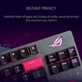 ASUS ROG Strix Scope TKL Electro Punk Mechanical Gaming Keyboard | Cherry MX Red Switches | 2X Wider Ctrl Key for Greater FPS Precision | Gaming Keyboard for PC | Aura Sync RGB Lighting, Quick-Toggle