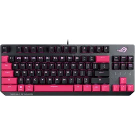 ASUS ROG Strix Scope TKL Electro Punk Mechanical Gaming Keyboard | Cherry MX Red Switches | 2X Wider Ctrl Key for Greater FPS Precision | Gaming Keyboard for PC | Aura Sync RGB Lighting, Quick-Toggle