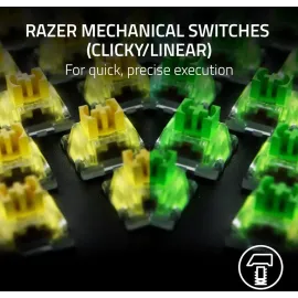 Razer BlackWidow V4 X Full Size Mechanical Gaming Keyboard Green Switches Tactile & Clicky