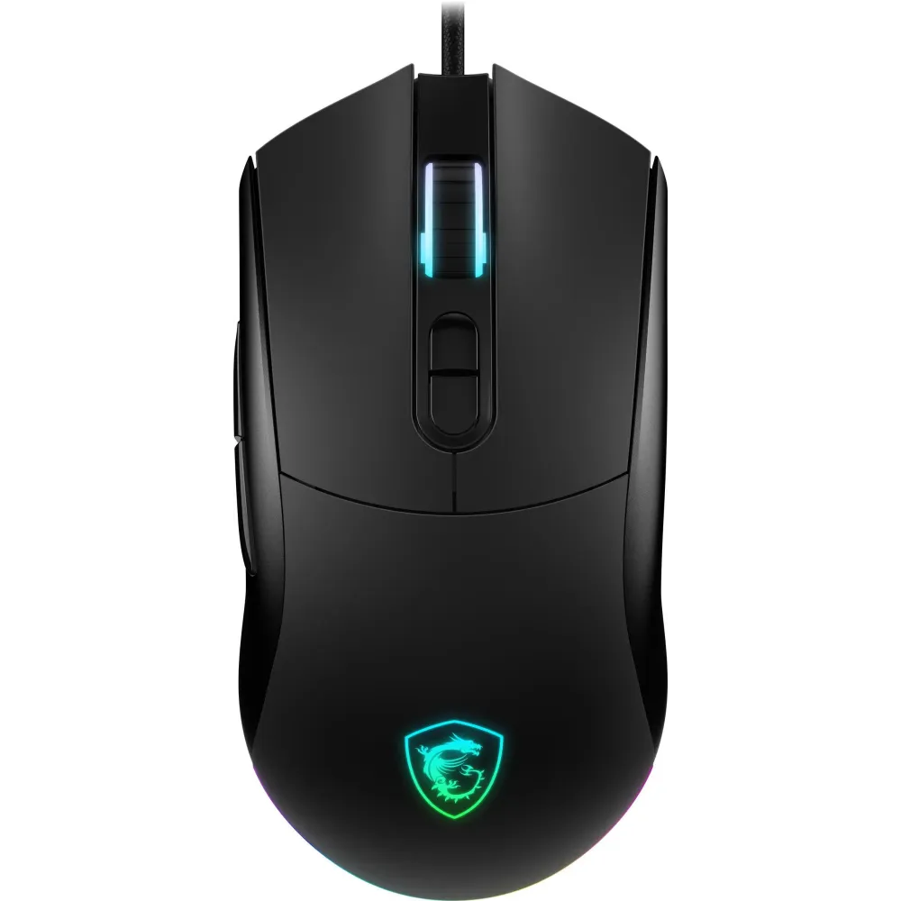 MSI Forge GM320 Gaming Mouse - Up to 12,800 DPI, 6 DPI presets, 1KHz Report Rate, RGB
