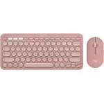 Logitech Pebble 2 Combo Wireless Quiet Keyboard and Mouse, Customisable, Logi Bolt, Bluetooth, Easy-Switch for Windows, macOS, iPadOS, Chrome - Tonal Rose