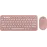 Logitech Pebble 2 Combo Wireless Quiet Keyboard and Mouse, Customisable, Logi Bolt, Bluetooth, Easy-Switch for Windows, macOS, iPadOS, Chrome - Tonal Rose