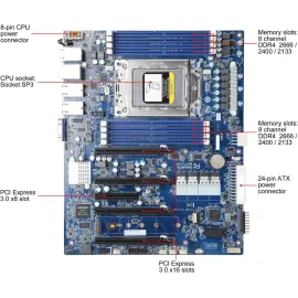 GIGABYTE MZ01-CE0 Motherboard - AMD EPYC™ 7003/7002 - ATX UP