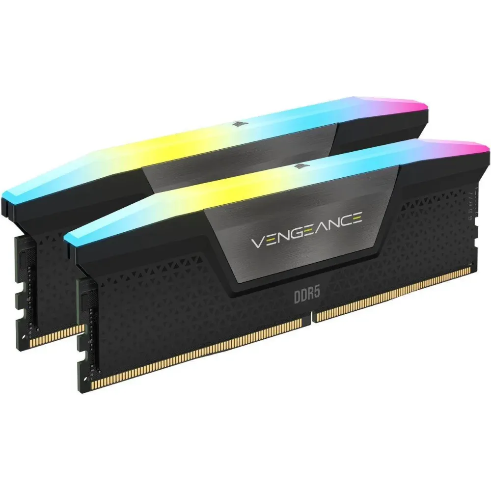 CORSAIR Vengeance RGB 32GB (2 x 16GB) 288-Pin PC RAM DDR5 6000 (PC5 48000) Desktop Memory Model CMH32GX5M2E6000C36