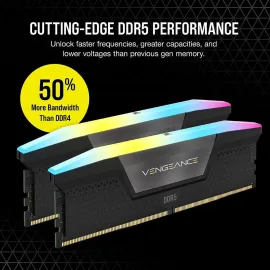 CORSAIR Vengeance RGB 32GB (2 x 16GB) 288-Pin PC RAM DDR5 6000 (PC5 48000) Desktop Memory Model CMH32GX5M2E6000C36
