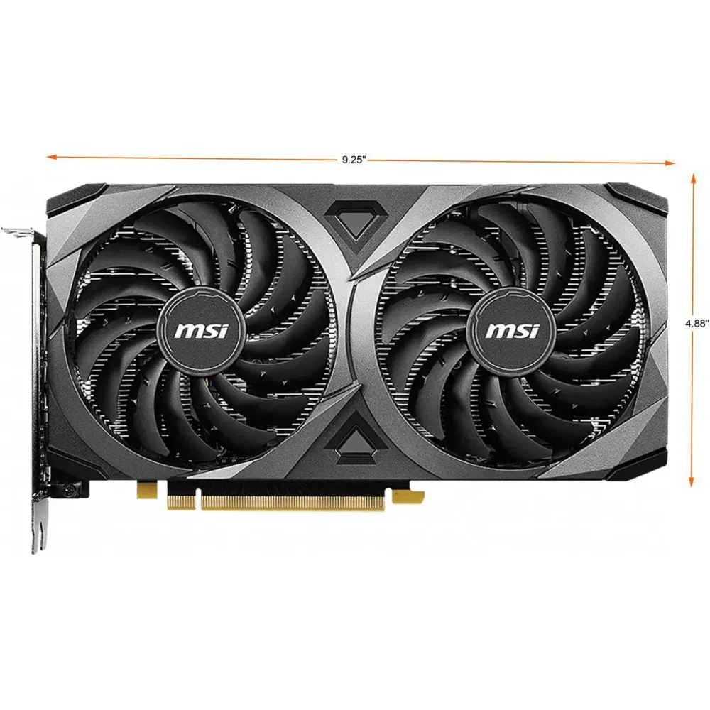 MSI Ventus GeForce RTX 3060 12GB GDDR6 PCI Express 4.0 Graphics Card RTX 3060 Ventus 2X 12G OC