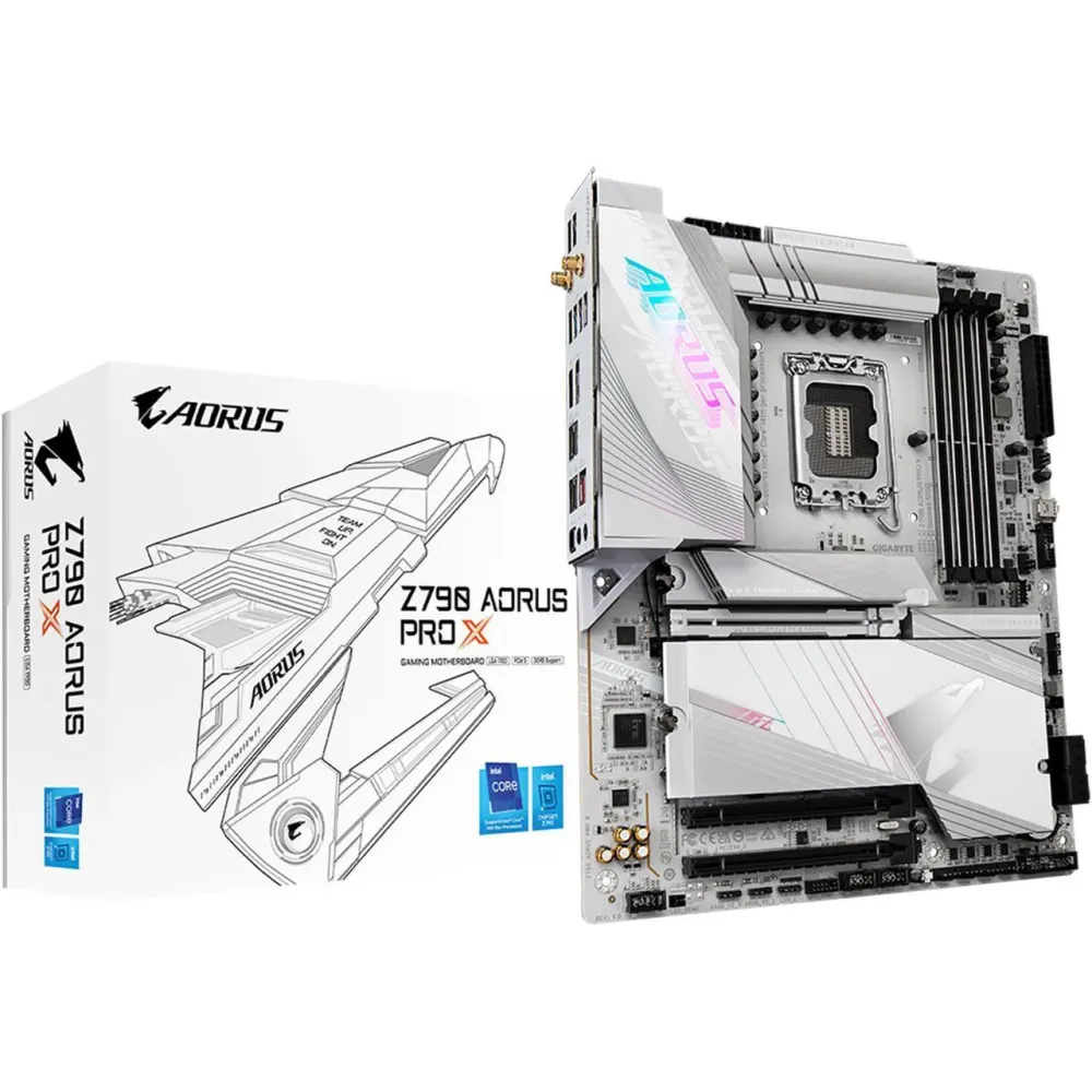 GIGABYTE Z790 AORUS PRO X LGA 1700(14th,13th,12th Gen) Intel Z790 X ATX Motherboard with DDR5, 5* M.2, PCIe 5.0, USB 3.2 Type-C, Wi-Fi 7, 5GbE LAN, Q-Flash Plus, EZ-Latch Plus