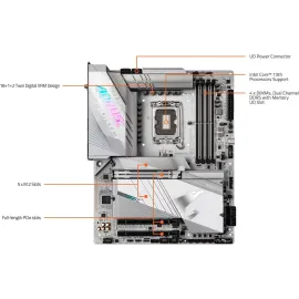 GIGABYTE Z790 AORUS PRO X LGA 1700(14th,13th,12th Gen) Intel Z790 X ATX Motherboard with DDR5, 5* M.2, PCIe 5.0, USB 3.2 Type-C, Wi-Fi 7, 5GbE LAN, Q-Flash Plus, EZ-Latch Plus