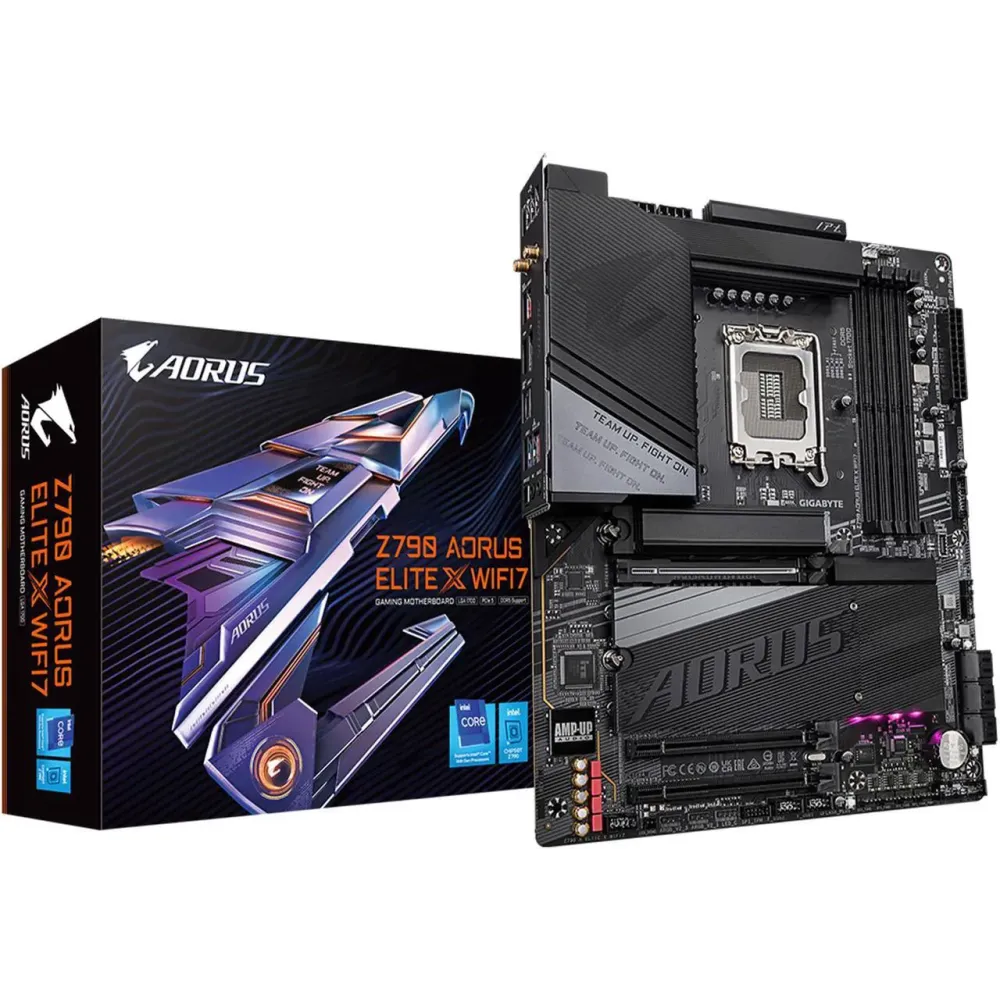 GIGABYTE Z790 AORUS ELITE X WIFI7 LGA 1700(14th,13th,12th Gen) Intel Z790 X ATX Motherboard with DDR5, 4 M.2, PCIe 5.0, USB 3.2 Type-C, Wi-Fi 7, 2.5GbE LAN, Q-Flash Plus, EZ-Latch Plus