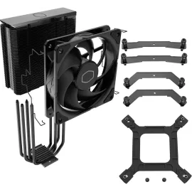 Cooler Master Hyper 212 Black CPU Air Cooler, SickleFlow 120mm Fan, Aluminum Top Cover, 4 Copper Heat Pipes, CryoFuze, 152mm(H), Brackets AMD Ryzen AM5|AM4, Intel LGA 1851|1700|1200