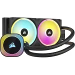 CORSAIR iCUE Link H100i RGB Liquid CPU Cooler - 240mm AIO - QX120 RGB Fans - Fits Intel LGA 1851, AMD AM5 - iCUE Link System Hub Included - Black