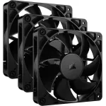 CORSAIR RS120 PWM 120mm Fans Triple Pack - Simplified Control - Daisy-Chain 4-Pin PWM Connection - Concentrated AirGuide Cooling - Magnetic Dome Bearing