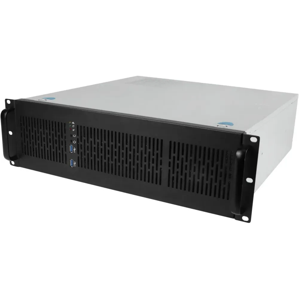 Rosewill 3U Server Chassis Rackmount Case, 6x 3.5" Bays, E-ATX Compatible, 2x 80mm Fans, 2x USB 3.0, Silver/Black