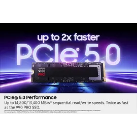 SAMSUNG SSD 9100 PRO 2TB, PCIe 5.0x4 M.2 2280, Seq. Read Speeds Up to 14,800MB/s, Best for AI Computing, Gaming, and Heavy Duty Workstations