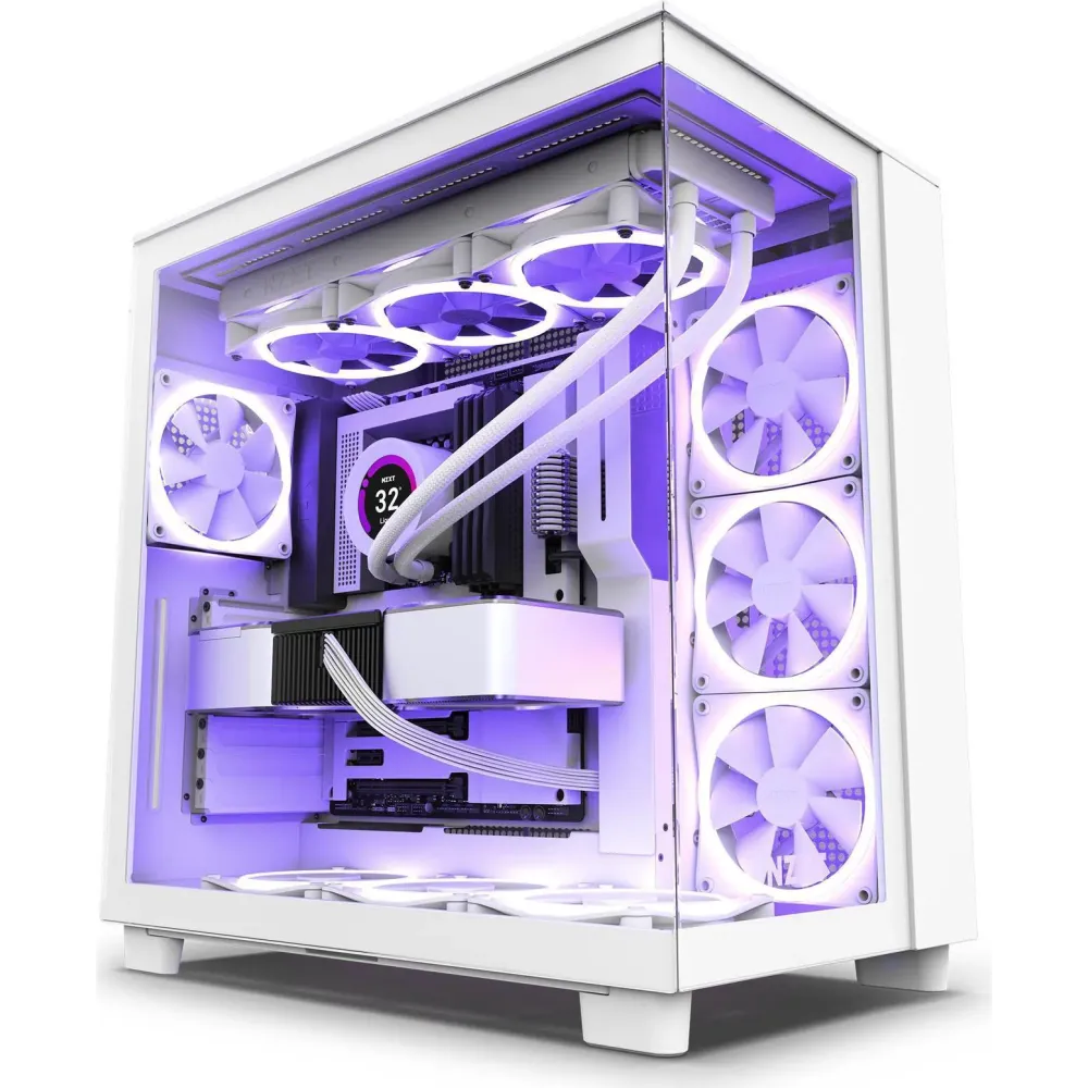 NZXT H9 Flow - All White - CM-H91FW-01 - Dual-Chamber Mid-Tower Airflow Case