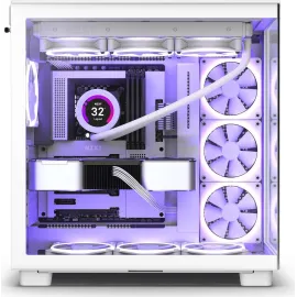NZXT H9 Flow - All White - CM-H91FW-01 - Dual-Chamber Mid-Tower Airflow Case