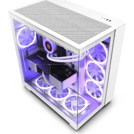 NZXT H9 Flow - All White - CM-H91FW-01 - Dual-Chamber Mid-Tower Airflow Case