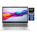 HP 14" HD Laptop AMD Ryzen 7 7730U 32GB Memory 1 TB NVMe SSD AMD Radeon Graphics