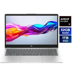 HP 14" HD Laptop AMD Ryzen 7 7730U 32GB Memory 1 TB NVMe SSD AMD Radeon Graphics