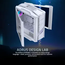 GIGABYTE AORUS SUPREME 5 ICE Gaming Desktop PC, AMD Ryzen 7 9800X3D, AORUS RTX 5090, 64GB DDR5 RAM, 2TB Gen5 NVMe SSD, Windows 11 Home, White