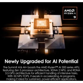 MSI Summit A16 AI+ 16" Touchscreen Copilot+ PC Laptop AMD Ryzen AI 9 365 32GB LPDDR5X RAM 1TB SSD Win 11 Pro with MSI Pen