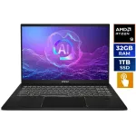 MSI Summit A16 AI+ 16" Touchscreen Copilot+ PC Laptop AMD Ryzen AI 9 365 32GB LPDDR5X RAM 1TB SSD Win 11 Pro with MSI Pen