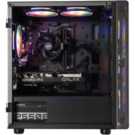 MXZ Gaming PC Desktop Computer, AMD Ryzen 5 5600 3.7GHz, GeForce RTX 4060 , 16GB DDR4, NVME 1T SSD, 6RGB Fans, Win 11 Pro Ready, Gamer Desktop Computer(R5 5600| RTX 4060)