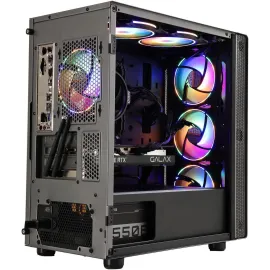 MXZ Gaming PC Desktop Computer, AMD Ryzen 5 5600 3.7GHz, GeForce RTX 4060 , 16GB DDR4, NVME 1T SSD, 6RGB Fans, Win 11 Pro Ready, Gamer Desktop Computer(R5 5600| RTX 4060)