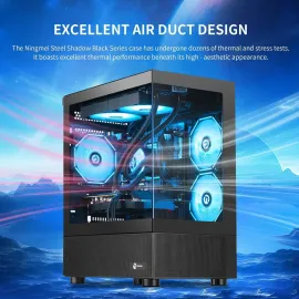 Ningmei Gaming Desktop Computer PC, AMD Ryzen 7 5700X, RTX 5060 Ti 8G, 32GB DDR4 RAM, 1TB NVME SSD, 240 Liquid Cooler, 650W PSU, Wi-Fi, ARGB Fans , Game Design Office, Windows 11 Home , Gaming PC