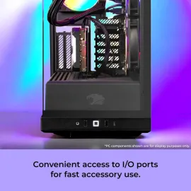 iBUYPOWER Y40 PRO Black Gaming PC Desktop - AMD Ryzen 7 9800X3D - AMD Radeon RX 7800 XT 16GB - 32GB DDR5 RGB - 2TB NVMe SSD