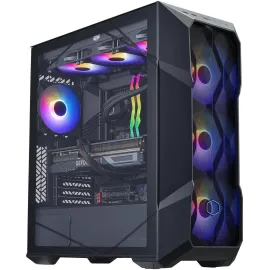 Cooler Master TD5 Pro Gaming PC Desktop, Intel Core Ultra 7-265KF 3.9GHZ (5.4GHz Boost), RTX 5080, Z890 Wi-Fi, 16GB GDDR7, 32GB DDR5 6000MHz RGB, 2TB M.2 Gen4 NVMe SSD, 850W Gold, 360mm AIO, Win 11