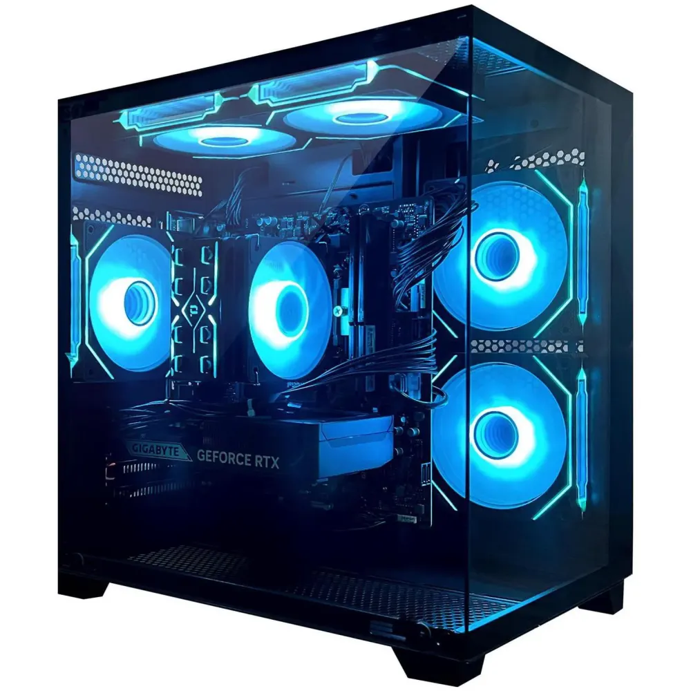 AOACE Gaming PC Desktop INTEL Core i5 14400F, NVIDIA RTX 5060Ti 8G DLSS 4 , 32GB DDR5 RAM 6400MHz,1TB NVMe PCIe4.0, Wi-Fi6E, Game Design Office console,Sea View Room Windows 11