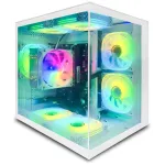 Suevery Gaming PC, AMD Ryzen 5 5600GT, Vega 7 Graphics, 16GB RAM, 512GB SSD, Wi-Fi 6, Windows 11 Home, Compact Desktop-White