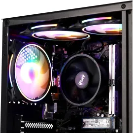 MXZ Gaming PC Desktop Computer, AMD Ryzen 5 5600GT 3.6GHz, AMD Radeon RX Vega 7 Graphics,16GB DDR4, NVME 1TB SSD, 6RGB Fans, Win 11 Pro Ready, Gamer Desktop Computer