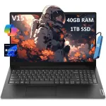 Lenovo V15 Gen 4 (15.6" FHD Anti-Glare, 13th Intel Core i5-13420H (Beat i7-1255U), 40GB RAM, 1TB SSD) for Business, Home, Military Grade, Ethernet, IST Hub, Win 11 Pro w/AI Copilot, Black