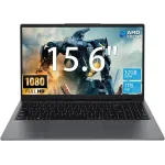 KurieTim Gaming Laptop AMD Ryzen 7 5825U(2.0-4.5GHz), 15.6" FHD Display, 32GB DDR4 RAM 1TB NVMe SSD Laptop Computer with Backlit KB, Fingerprint Unlock, Webcam Switch