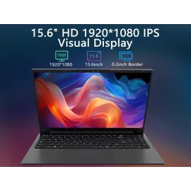KurieTim Gaming Laptop AMD Ryzen 7 5825U(2.0-4.5GHz), 15.6" FHD Display, 32GB DDR4 RAM 1TB NVMe SSD Laptop Computer with Backlit KB, Fingerprint Unlock, Webcam Switch