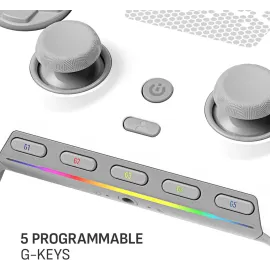 SCUF ENVISION PRO Wireless PC Gaming Controller - Five Remappable G-Keys - Remappable Back Paddles - Instant Triggers - iCUE Compatible - White