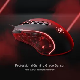 Redragon M612 Predator RGB Gaming Mouse, 8000 DPI Wired Optical Gamer Mouse with 11 Programmable Buttons & 5 Backlit Modes, Software Supports DIY Keybinds Rapid Fire Button
