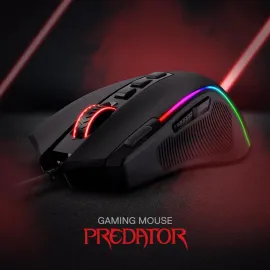 Redragon M612 Predator RGB Gaming Mouse, 8000 DPI Wired Optical Gamer Mouse with 11 Programmable Buttons & 5 Backlit Modes, Software Supports DIY Keybinds Rapid Fire Button