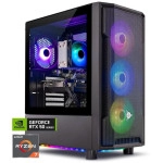 Skytech Gaming Shadow Desktop PC, Ryzen 7 7700 3.8 GHz (5.3GHz), NVIDIA RTX 5060, 1TB Gen4 NVMe SSD, 32GB DDR5 RAM 6000 RGB, 650W GOLD PSU, Wi-Fi, Win 11