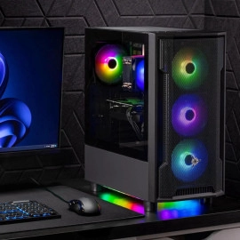 Skytech Gaming Shadow Desktop PC, Ryzen 7 7700 3.8 GHz (5.3GHz), NVIDIA RTX 5060, 1TB Gen4 NVMe SSD, 32GB DDR5 RAM 6000 RGB, 650W GOLD PSU, Wi-Fi, Win 11