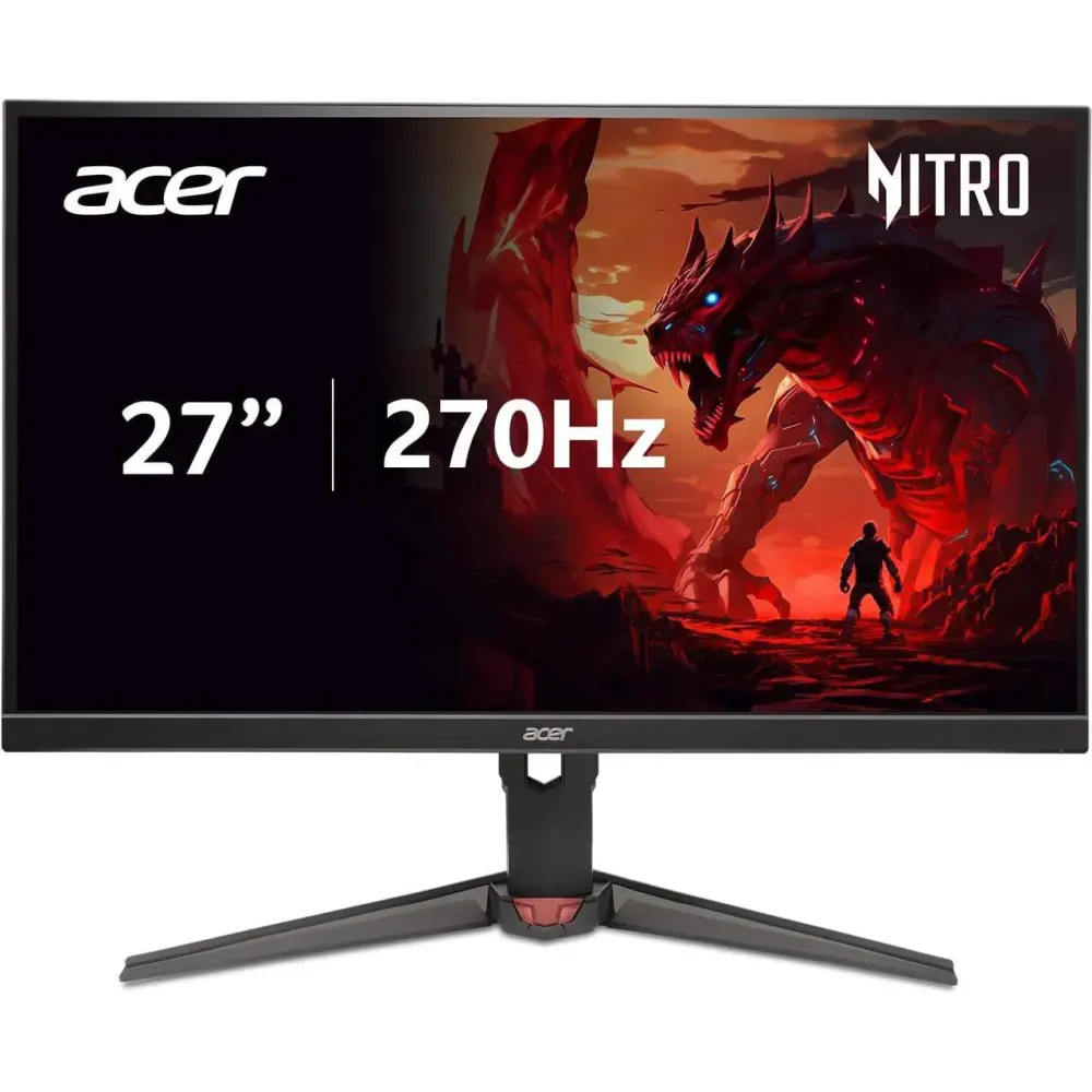 Acer Nitro XV270U Z1bmiiprx Gaming Monitor 27" WQHD (2560 x 1440) IPS with AMD Free Sync Premium Technology, Up to 270Hz Refresh Rate, Up to 0.5ms, sRGB 99%, (2 x HDMI 2.0 Ports & 1 x Display Port 1.4)