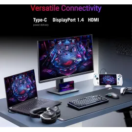 ASUS ROG Strix 27” 1440P USB-C HDR Gaming Monitor (XG27ACG) -QHD, 180Hz, 1ms, Fast IPS, DCI-P3 95%, Extreme Low Motion Blur Sync, G-Sync Compatible, Tripod Socket, Aura Sync, AI Gaming, 3yr warranty